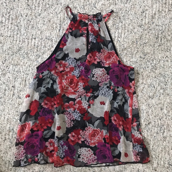 Floral Blouse Tank Top - Picture 2 of 4